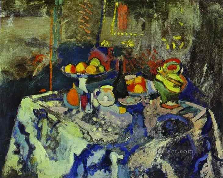 Still Life with Vase Bottle and Fruit c 1903 Fauvist Oil Paintings